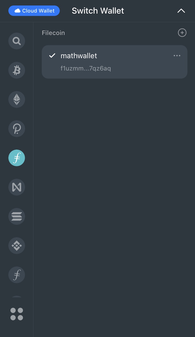 How to create FileCoin wallet MathWallet